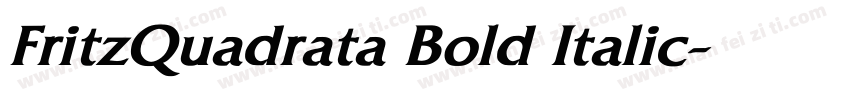 FritzQuadrata Bold Italic字体转换
